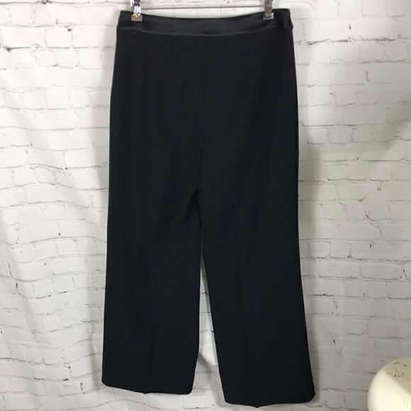 St. John Essentials for Nordstrom Satin Waistband Wide 11” leg side Zipper EUC - Picture 4 of 5